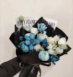 藍玫瑰+鬱金香
